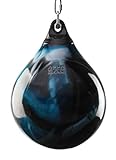 Aqua Training 190 lb. Punching Bag, 21" Water Filled Teardrop Shape for Boxers of All Skill Levels, Vinyl Construction, Ceiling Mount or Stand Compatible, UV Resistant, Bad Boy Blue – 2020136388