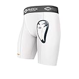 Shock Doctor Men's Double Compression Short with BioFlex Cup (Large, White)