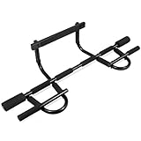ProsourceFit Multi-Grip Chin-Up/Pull-Up Bar, Heavy Duty Doorway Trainer for Home Gym (ps-1109-cu), Black