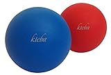 Kieba Massage Lacrosse Balls for Myofascial Release, Trigger Point Therapy, Muscle Knots, and Yoga Therapy. Set of 2 Firm Balls (Blue and Red)