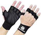 Fit Active Sports Weight Lifting Workout Gloves with Built-in Wrist Wraps for Men and Women - Great for Gym Fitness, Cross Training, Hand Support & Weightlifting