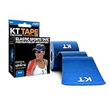 KT Tape Original Cotton Elastic Kinesiology Therapeutic Athletic Tape, 20 Precut 10 inch Strips, Blue, Latex Free, Breathable, Pro & Olympic Choice (KTT-AW-Blue)