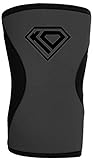 KO Sports Gear's Black and Grey Neoprene Knee Pad - For Wrestling Takedowns and MMA Workouts - Shooting Sleeve (Adult Small)