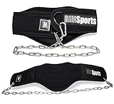 Dip Belt With Chain For Weightlifting - Waist Weight Belt With Chain - Weight Belt For Pullups - Weight Lifting Belt With Chain - Pull Up Belt For Weights - Belt Squat Belt With Chain