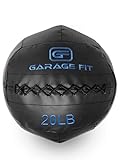 Garage Fit Soft Medicine Ball/Wall Ball/Wallball Plyometrics, Core Training, Cardio Workouts - Ideal for Wall Balls Squats, Lunges, Partner Toss, Slam (Pink/Black, 16 lbs - 7.3 kg)