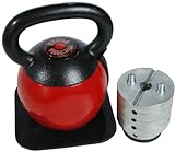 Stamina | X 36-Pound Adjustable Kettle Versa-Bell - Smart Workout App, No Subscription Required - Swaps Weight Quickly and Easily - Cast Iron Grip - Storage Pad Included