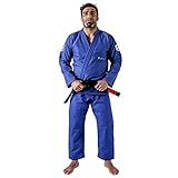 Kingz Brazilian Jiu Jitsu Gi - Mens Lightweight Premium BJJ Kimono - IBJJF Approved Grappling Uniform with Jacket, Pants, and Bag - 480gsm Pearl Weave Pro Competition Clothing - Balistico 3.0 (Blue)