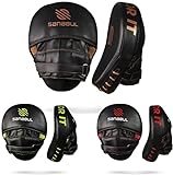 Sanabul Essential Curved Boxing MMA Punching Mitts for Sparring and Training (Metallic Copper)
