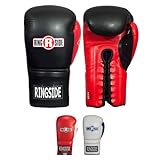 Ringside Lace IMF Tech Boxing Training Sparring Gloves Black, 16 OZ