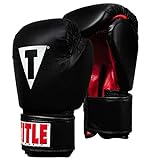 Title Classic Boxing Gloves, Black/Red, Large, 14 oz