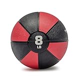 Amazon Basics Weighted Medicine Ball for Workouts Exercise Balance Training, 8 pounds, Red/Black