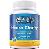 Nootropic Brain Support Supplement - Caffeine-Free Focus Capsules for Concentration, Brain & Memory Support, Mental Clarity & Energy - Brain Booster Support Pills with St. John's Wort & Ginkgo Biloba