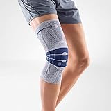 Bauerfeind GenuTrain Knee Support Brace (New Version) - Targeted Support for Pain Relief & Stabilization for Weak, Swollen & Injured Knees & Arthritis - Size 3 - Color Titanium