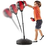 Pure Boxing Punch and Play Punching Bag for Kids - Red