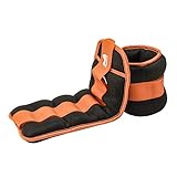 REEHUT Ankle Weights Set 6 lbs (1 Pair) for Women, Men and Kids, Wrist Arm Leg Weight for Fitness, Exercise, Walking, Jogging, Gymnastics, Aerobics, Gym - Orange - 3 lbs Each