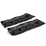 Yes4All Set of 2 Ankle Weights / Wrist Weights with Adjustable Strap - Perfect for Walking, Fitness, Cardio Exercise (6 lbs, Black)