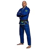 FUJI Suparaito BJJ GI Martial Arts Uniform, Blue, A2