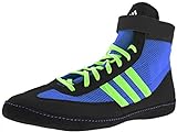 adidas Combat Speed 4 Wrestling Shoes - Bahia Blue/Lime Green/Black - 10.5