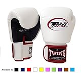 Twins Special Muay Thai Boxing Gloves (Air Flow - Black/White/Red, 14 oz)