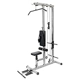Valor Fitness CB-12 Lat Pull Down Cable Machine - Adjustable Low Row Pulley Exercise Equipment with Attachments for Strength Training Home Gym Workout - Plate Loaded - Max Weight Load 200 lbs