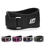 RitFit Weight Lifting Belt - Great for Squats, Lunges, Deadlift, Thrusters - Men and Women - 6 Inch Black - Firm & Comfortable Lumbar Support with Back Injury Protection