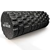 THE ORIGINAL BODY ROLLER - High Density Foam Roller Massager for Deep Tissue Massage of The Back and Leg Muscles - Self Myofascial Release of Painful Trigger Point Muscle Adhesions - 13" Black