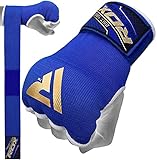 RDX Training Boxing Inner Gloves Hand Wraps MMA Fist Protector Bandages Mitts,Blue,Medium