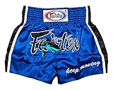 Fairtex Muay Thai Boxing Shorts Traditional Styles (Blue, Medium)