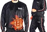 RAD Sauna Suit Men and Women, Weight Loss Sweat Suit Jacket Pant Gym, Boxing Workout (Red, XL)