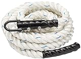 Crown Sporting Goods 20' Thick 1.5' White Poly DAC Gym Climbing Rope