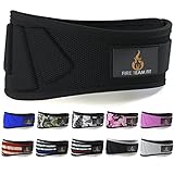 Fire Team Fit Weight Lifting Belt for Men and Women, 6 Inch, Bodybuilding & Fitness Back Support for Cross Training Workout, Squats, Lunges, and Deadlift… (27" - 32" Around Navel, X-Small, Black)