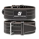 Weight Lifting Belt back support for Men and Woman Leather Weightlifting Belt Comes With (Black/White, Medium)