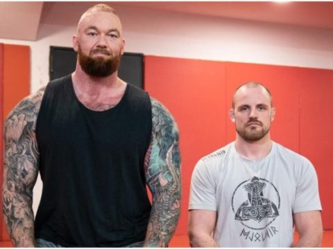 (Watch) World’s Strongest Man Hafthor Bjornsson Rolls with Gunnar Nelson