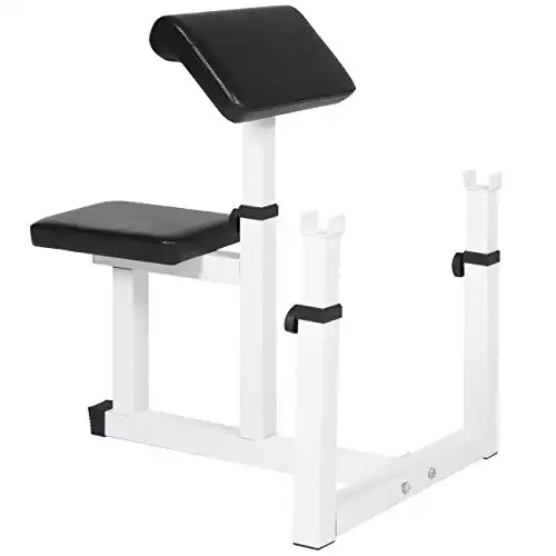 Best Choice Products Adjustable Preacher Curl Bench for Home Gym