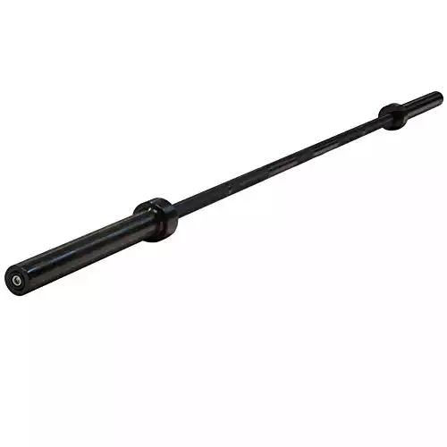 Body-Solid OB86B Olympic Bar for Weightlifting and Weight Training, 7-Foot Straight Barbell, Black