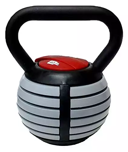 CFF Adjustable Russian Kettlebell Weights Includes DVD, 40-Pound