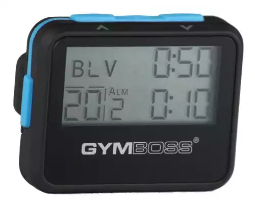 Gymboss Interval Timer and Stopwatch - Black/Blue SOFTCOAT