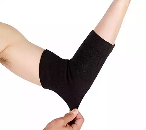 Arm & Elbow High Compression Sleeve: Self Warming Arthritis & Tendonitis Joint Pain Relief - Athletic Weight Lifting, Baseball, Basketball, Tennis & Golfers Brace: Black Women Small(1 Pair...