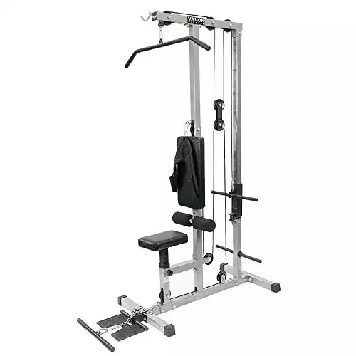 Valor Fitness CB-12 Lat Pulldown Machine, Low Row Machine, Cable Curl Bar, and Ab Machine Home Gym Equipment