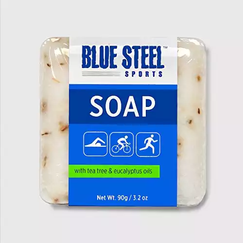 Blue Steel Sports BODY SOAP with Tea Tree and Eucalyptus Oils - DUO Pack (2 medium soaps per pack)