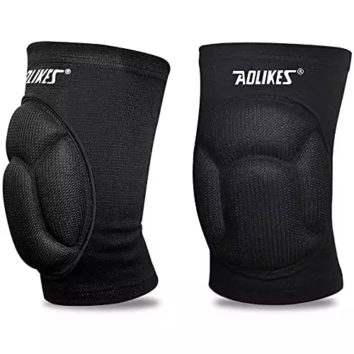 MAIBU Protective Volleyball Knee Pads Thick Sponge Anti-Collision Kneepads Protector Non-Slip Wrestling Dance Knee Pads Support Sleeve for Outdoor Sport(1 Pair)