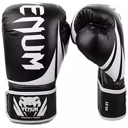 Venum Challenger 2.0 Boxing Gloves - Black/White - 12-Ounce