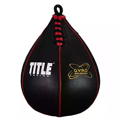 TITLE Boxing Gyro Balanced Speed Bags, Black, 6" x 9"