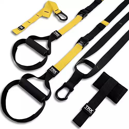 TRX All-in-One Suspension Training System, For Weight Training, Cardio, Cross-Training & Resistance Training, Full-Body Workout for Home, Travel & Outdoors, Includes Indoor & Outdoor Ancho...