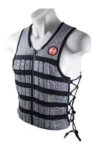 Hyperwear Hyper Vest PRO Unisex 10-Pound Adjustable Weighted Vest for Fitness Workouts, XXL, Grey