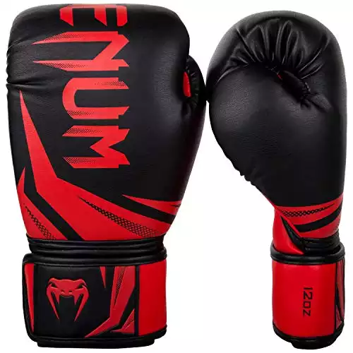 Venum Challenger 3.0 Boxing Gloves - 16oz, Black/Red, 16 oz