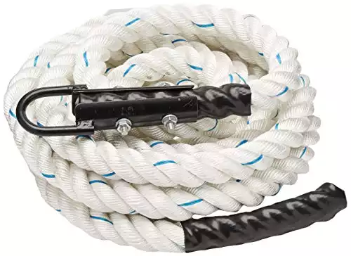 Crown Sporting Goods 20' Thick 1.5" White Poly DAC Gym Climbing Rope