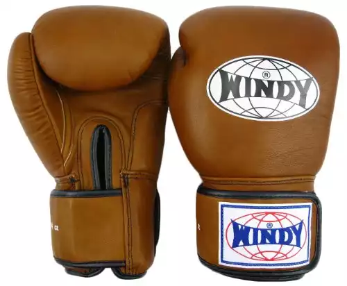 Windy Thai Style Training Gloves-12oz.-Natural Leather