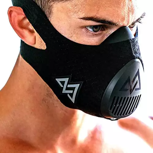 TRAININGMASK Training Mask 3.0 | Gym Workout Mask – for Cardio, Running, Endurance and Breathing Performance [Official Training Mask Used by The Pros] (Black, Medium)