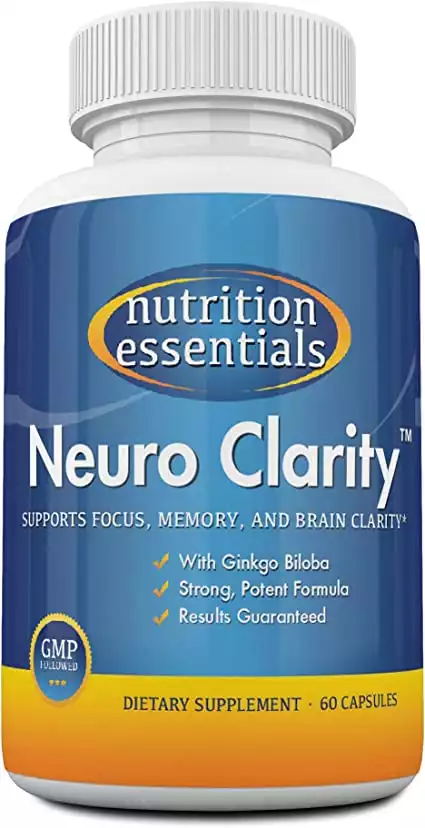 Nootropic Brain Function Booster Supplement - Enhance Memory, Mental Clarity, Energy, Focus, & Concentration - Brain Support with St. John's Wort and Ginkgo Biloba - 1 Month Supply